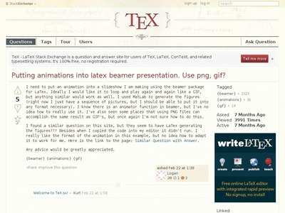 Putting animations into latex beamer presentation. Use png, gif? - TeX -  LaTeX Stack Exchange | BibSonomy
